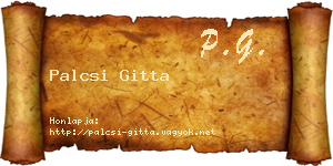 Palcsi Gitta névjegykártya